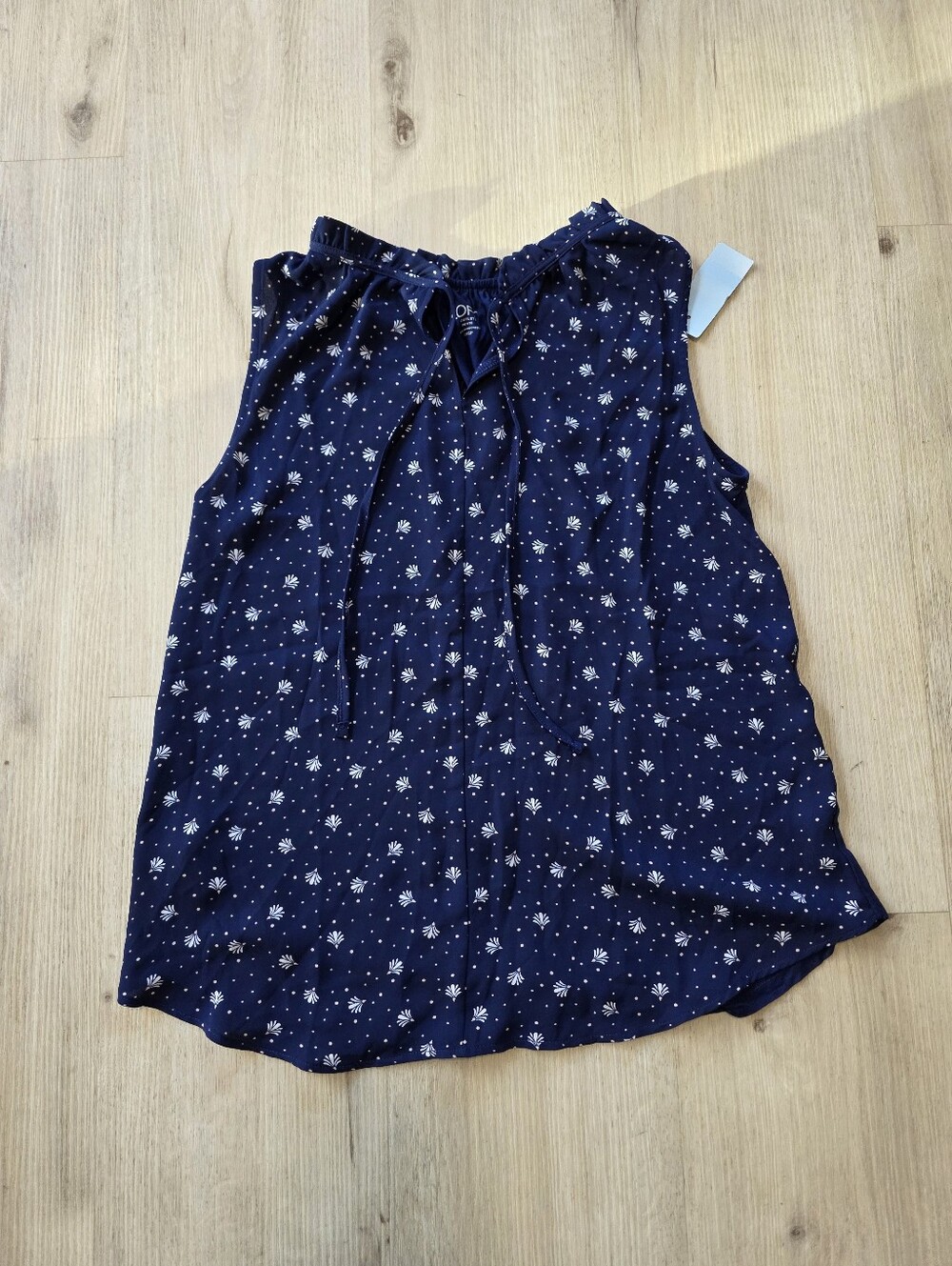 Loft Navy White Tank Top Size XXS Petite